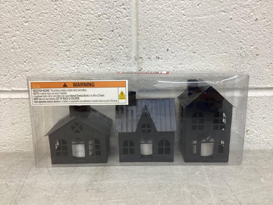 Target Bullseye's Playground 3-pack Black Metal Lit Houses