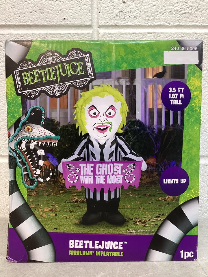 Gemmy 3.5Ft Airblown Beetlejuice “The Ghost With The Most” Inflatable