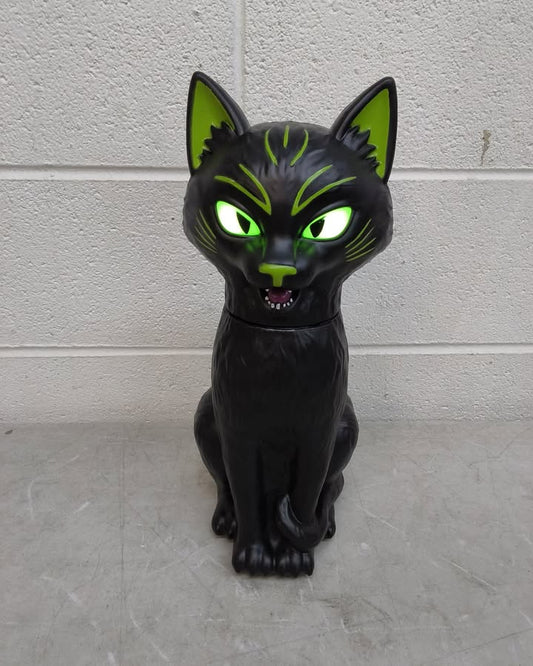 15.5" Spooky Turning Head Cat Decorative Prop - Hyde and EEK! Boutique