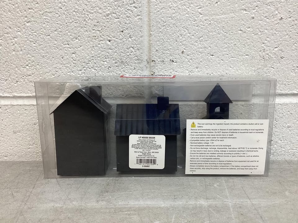 Target Bullseye's Playground 3-pack Black Metal Lit Houses