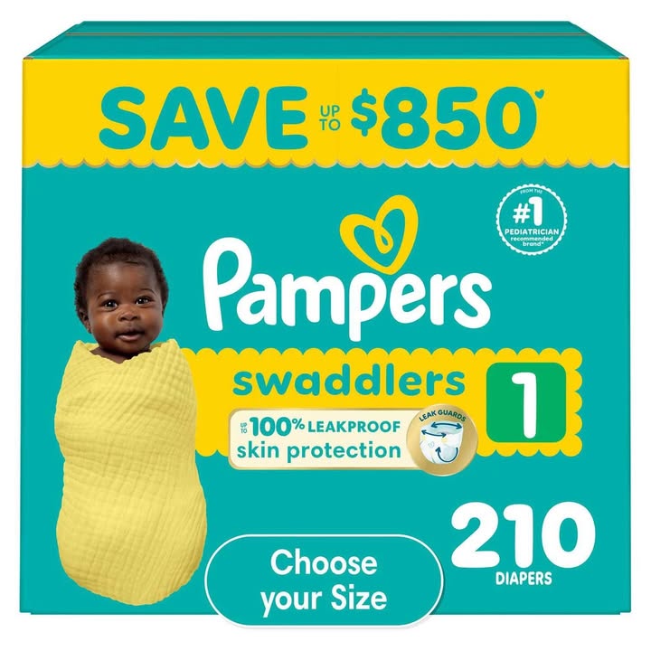 Pampers Swaddlers Diapers, Size 1