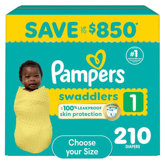 Pampers Swaddlers Diapers, Size 1