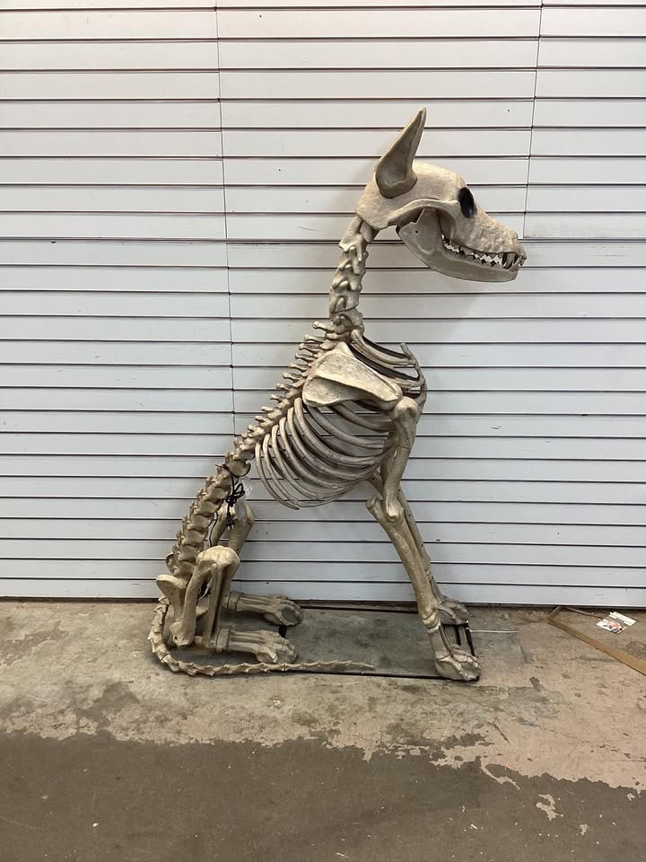 5 ft. Grave & Bones Skelly's Sitting Dog