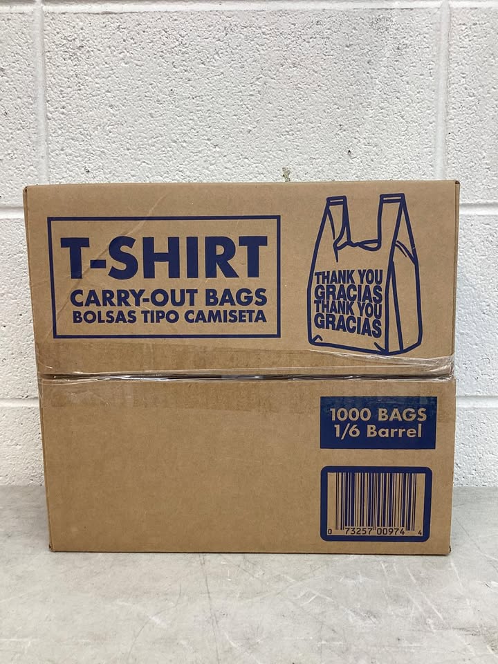 T-Shirt Carry-Out Bags, 1000ct