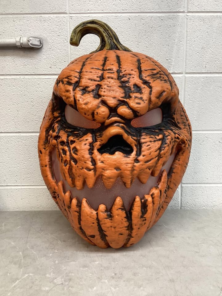 Home Accents Holiday 25 in. Battery Operated LED Grimacing Jack-O-Lantern