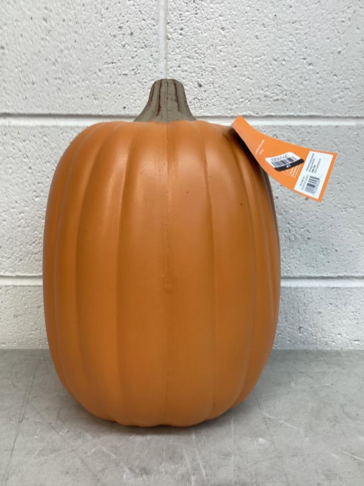13" Carvable Faux Halloween Pumpkin Orange - Hyde and EEK! Boutique