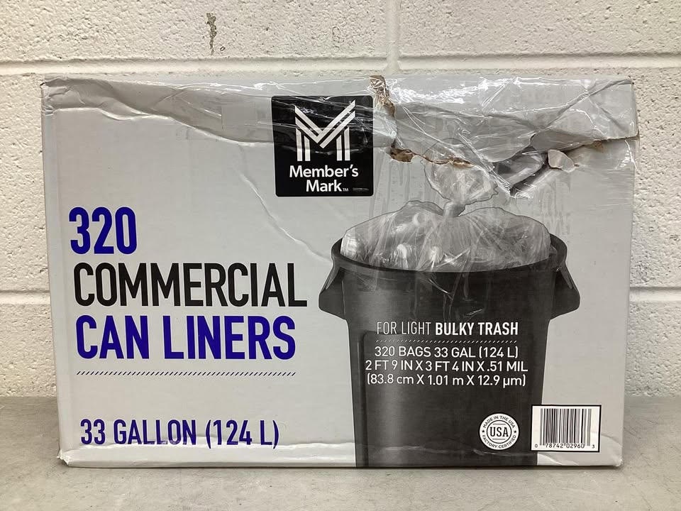 Member's Mark 33 Gallon Commercial Can Liners, 320 ct.