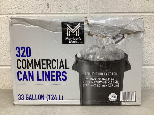 Member's Mark 33 Gallon Commercial Can Liners, 320 ct.