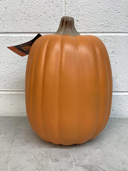 13" Carvable Faux Halloween Pumpkin Orange - Hyde and EEK! Boutique
