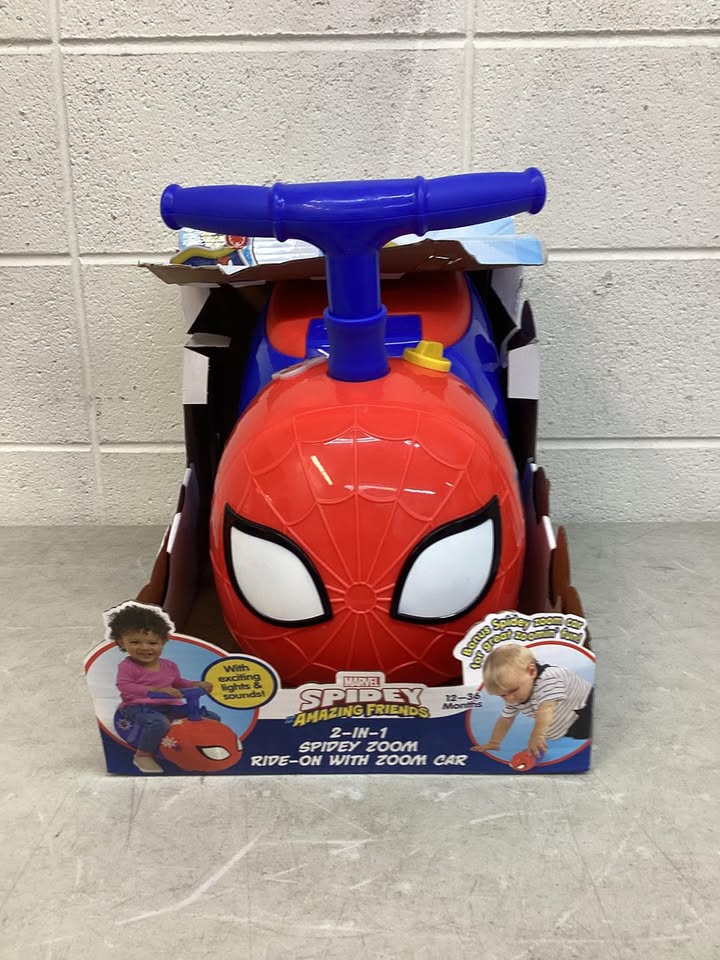 Spiderman 2 in 1 Zoom Ride-On with Zoom Car