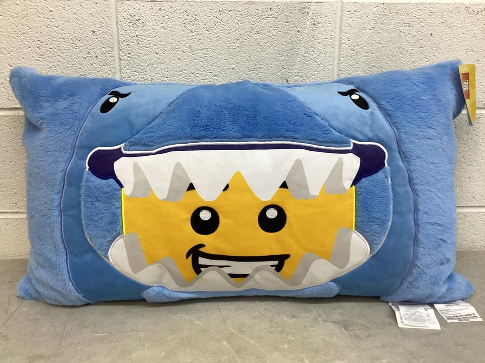 Lego Shark Character 3D Oversized Furry Body Pillow