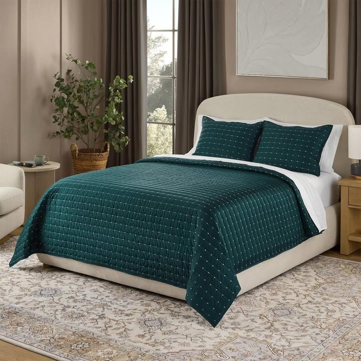 Member’s Mark 3-Piece Cotton-Tencel Sateen Quilt Set, Size Full/Queen