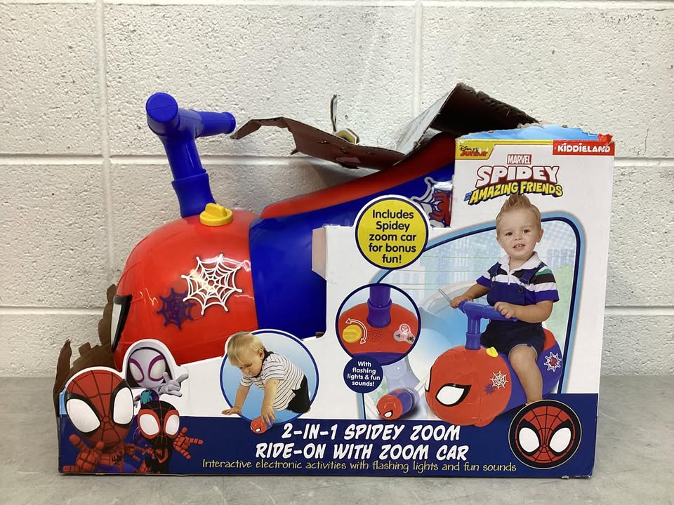 Spiderman 2 in 1 Zoom Ride-On with Zoom Car