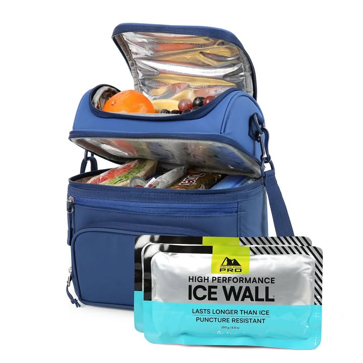 Arctic Zone Pro Fridge Cold Dual Compartment Lunch Pack, Blue
