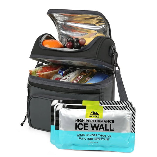 Arctic Zone Pro Fridge Cold Dual Compartment Lunch Pack, Black
