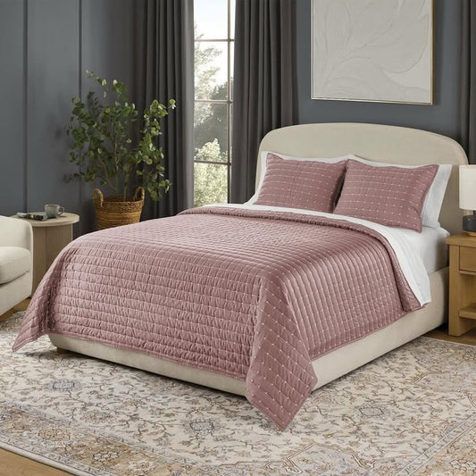 Member’s Mark 3-Piece Cotton-Tencel Sateen Quilt Set, Size Full/Queen