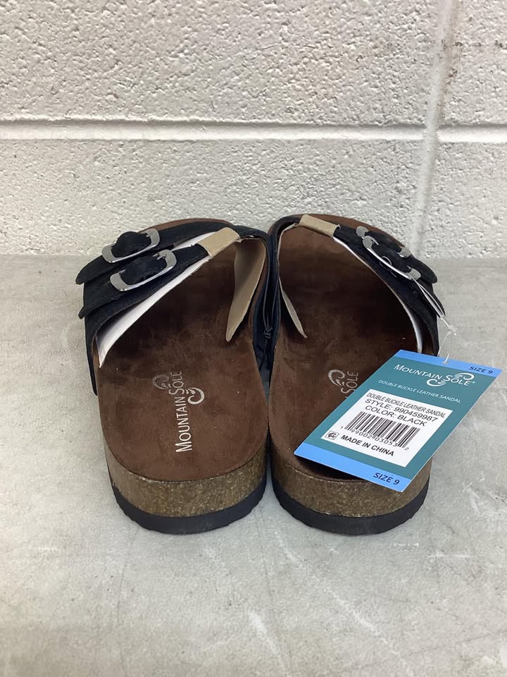 Mountain Sole Women's Double Buckle Leather Sandal, Size 9
