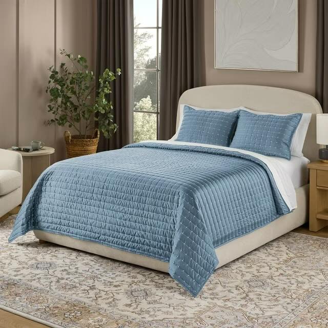 Member’s Mark 3-Piece Cotton-Tencel Sateen Quilt Set, Size King