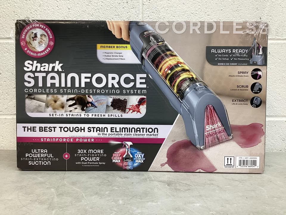 Shark StainForce Cordless Portable Spot, Stain, & Odor Remover