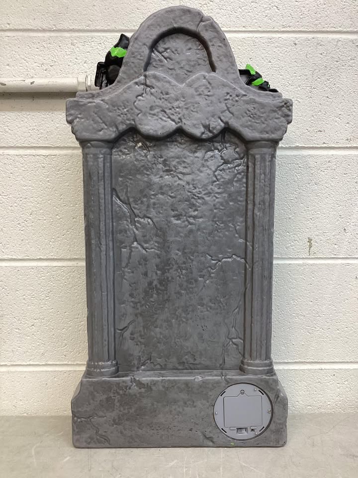 Hyde and Eek 27" Black Light Responsive Spider Tombstone