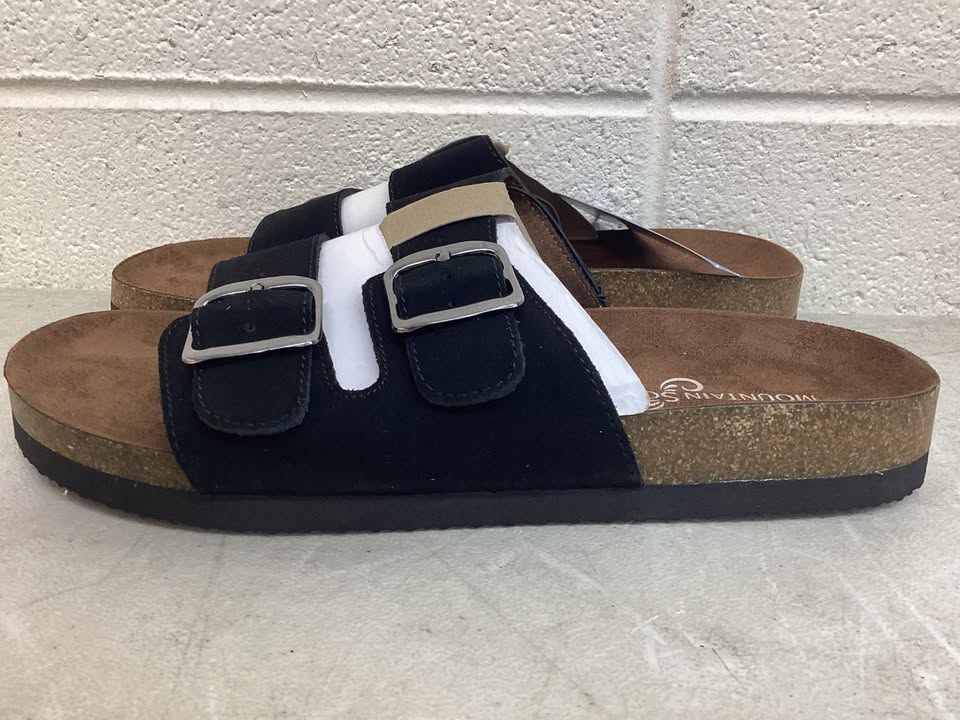 Mountain Sole Women's Double Buckle Leather Sandal, Size 9