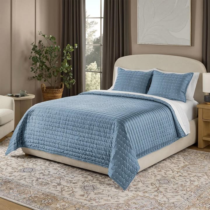 Member’s Mark 3-Piece Cotton Sateen Quilt Set, Size Full/Queen