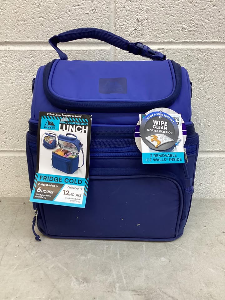 Arctic Zone Pro Fridge Cold Dual Compartment Lunch Pack, Blue
