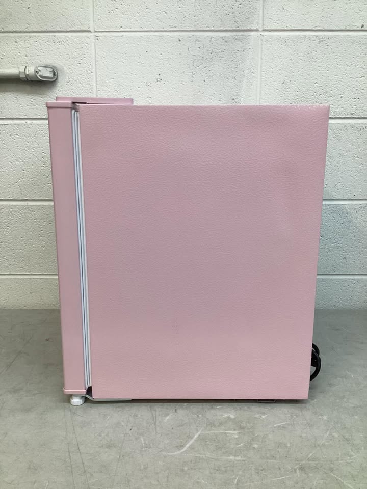 Frigidaire 1.6 cu ft Compact Retro Fridge with Freezer, Built-in Bottle Opener Pink
