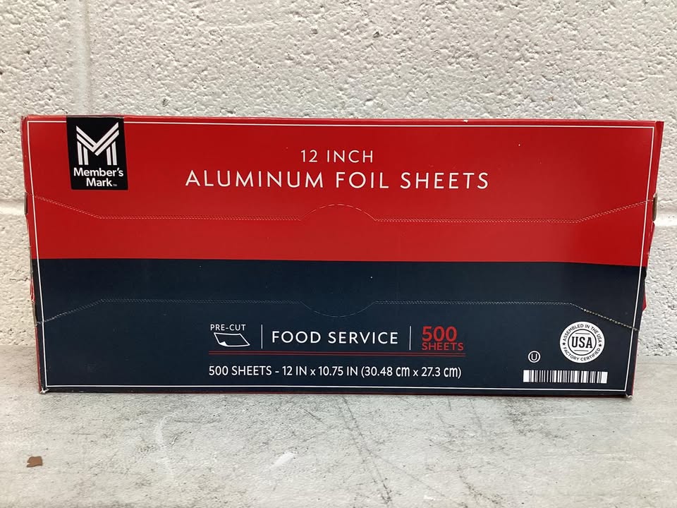 Member's Mark Foil Sheets, 12" x 10.75", 500 ct.