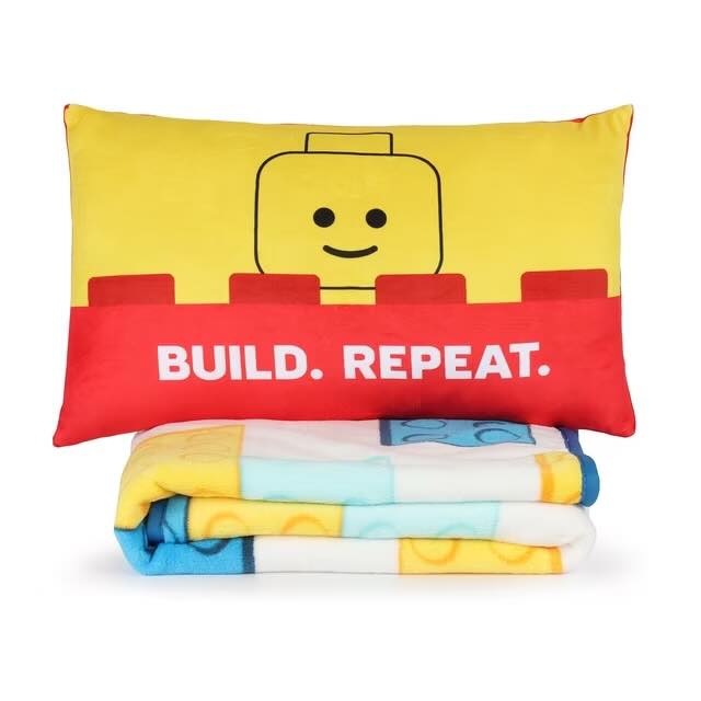 Lego Pillow and Throw Blanket Set