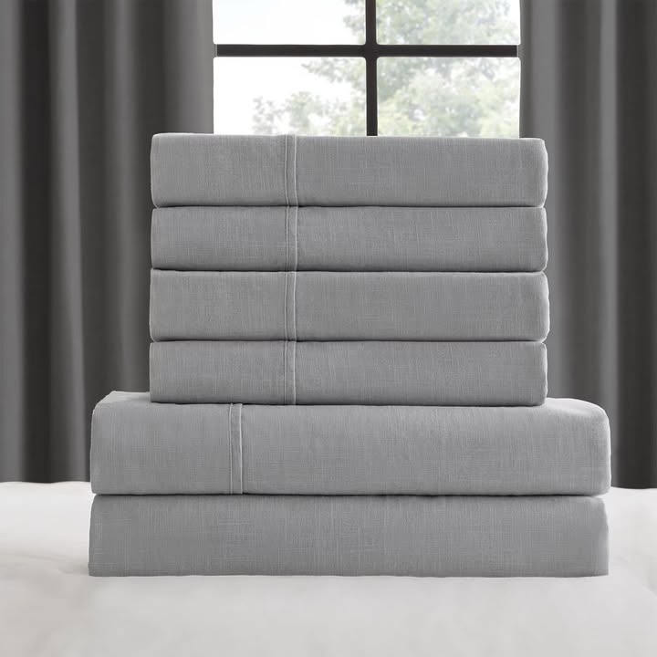 Member's Mark Washed Cotton Textured Sheet Set, Size King