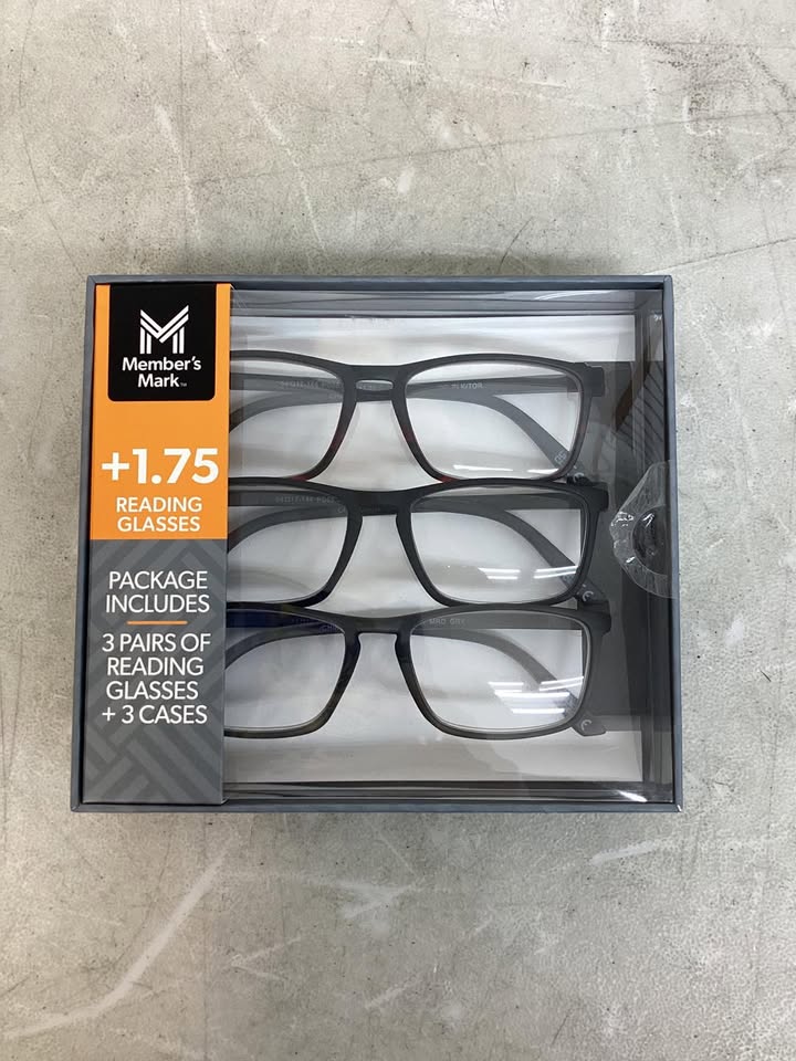 Member's Mark Rectangular Reading Glasses, 3 pk.