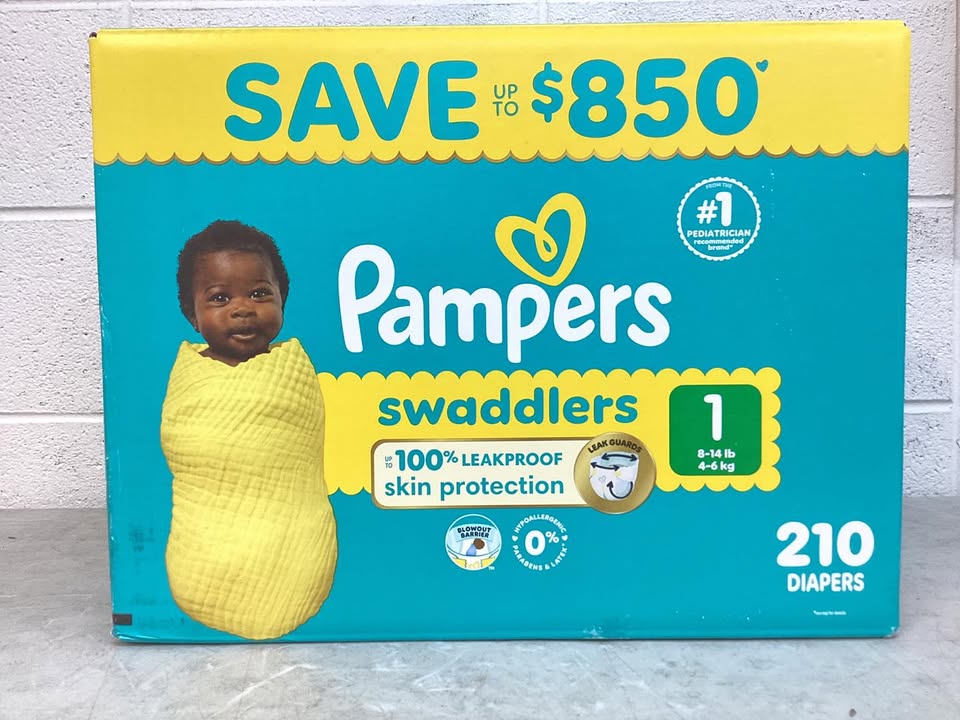 Pampers Swaddlers Diapers, Size 1