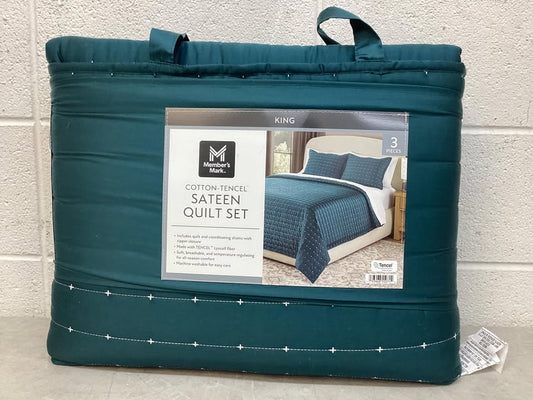 Member’s Mark 3-Piece Cotton-Tencel Sateen Quilt Set, Size King