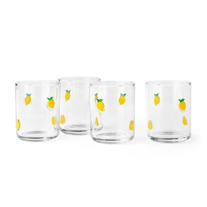 Member's Mark Icon Drinking Glasses, 4-Pack Lemon