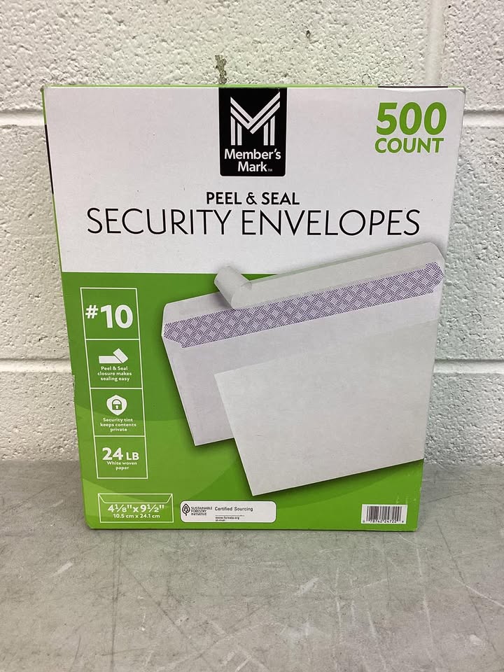 Member's Mark #10 Peel & Seal Security Envelopes, 500ct