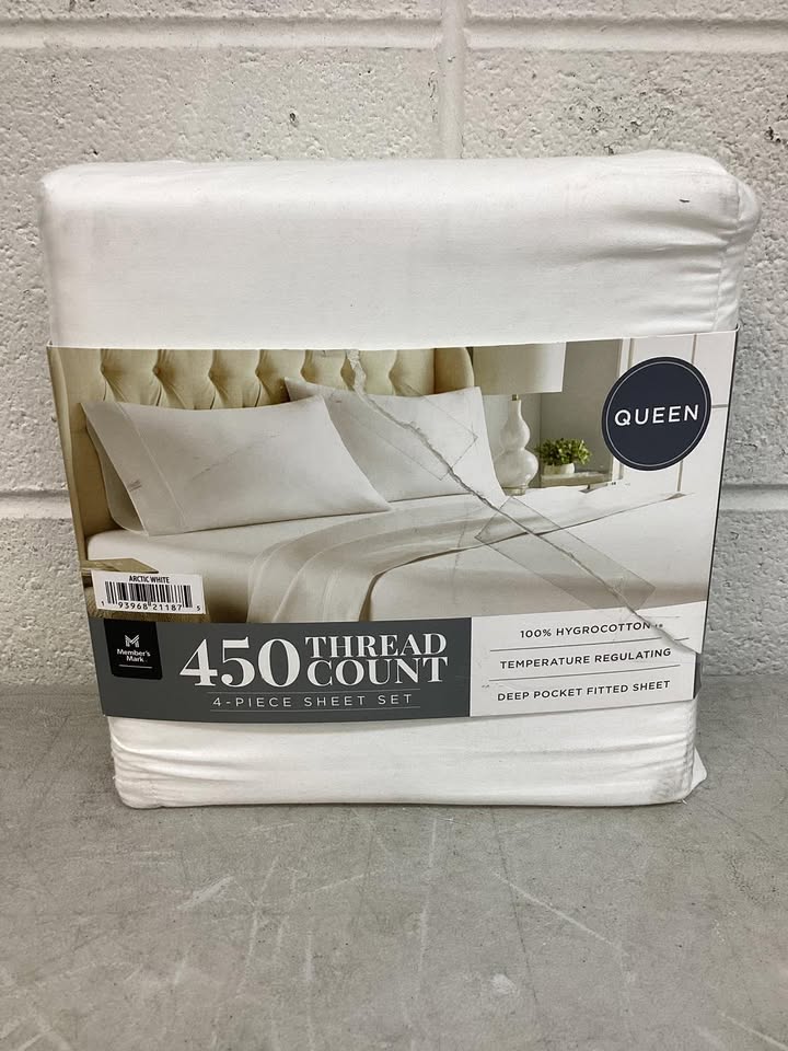 Member's Mark 450-Thread-Count Solid Sheet Set, Size Queen