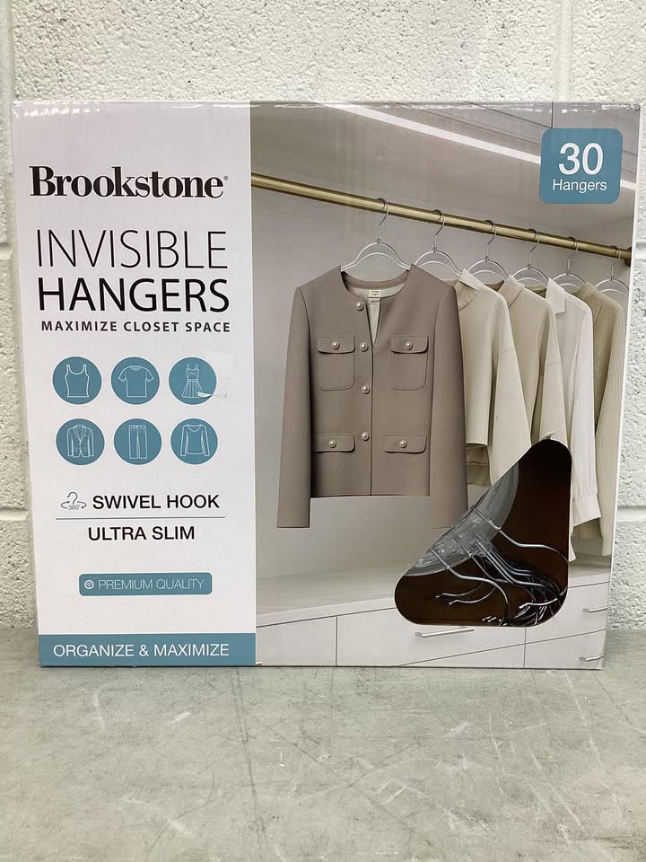 Brookstone Ultra Slim Invisible Closet Hangers- 30Pack