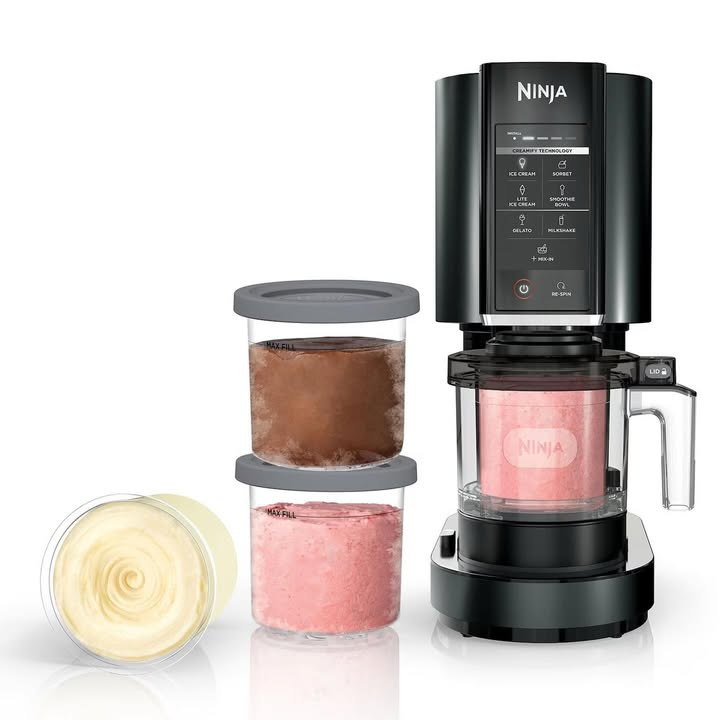 Ninja CREAMi 7-in-1 Ice Cream & Sorbet Maker with 3 Additional Pints