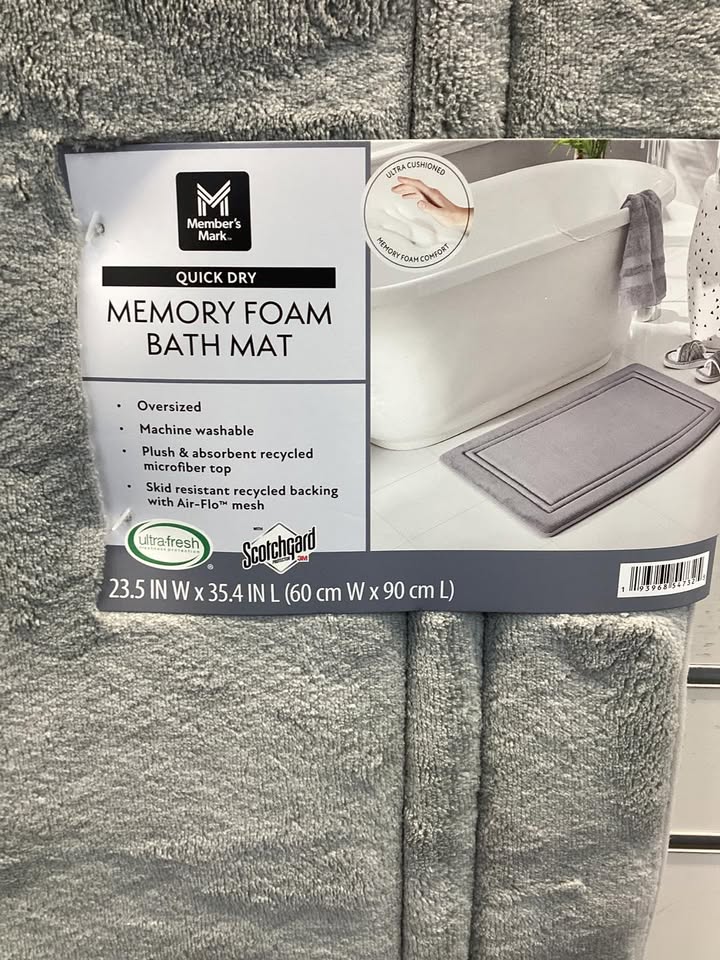 Member's Mark Quick-Dry 4-Layer Memory Foam Bath Mat, 24" x 36"