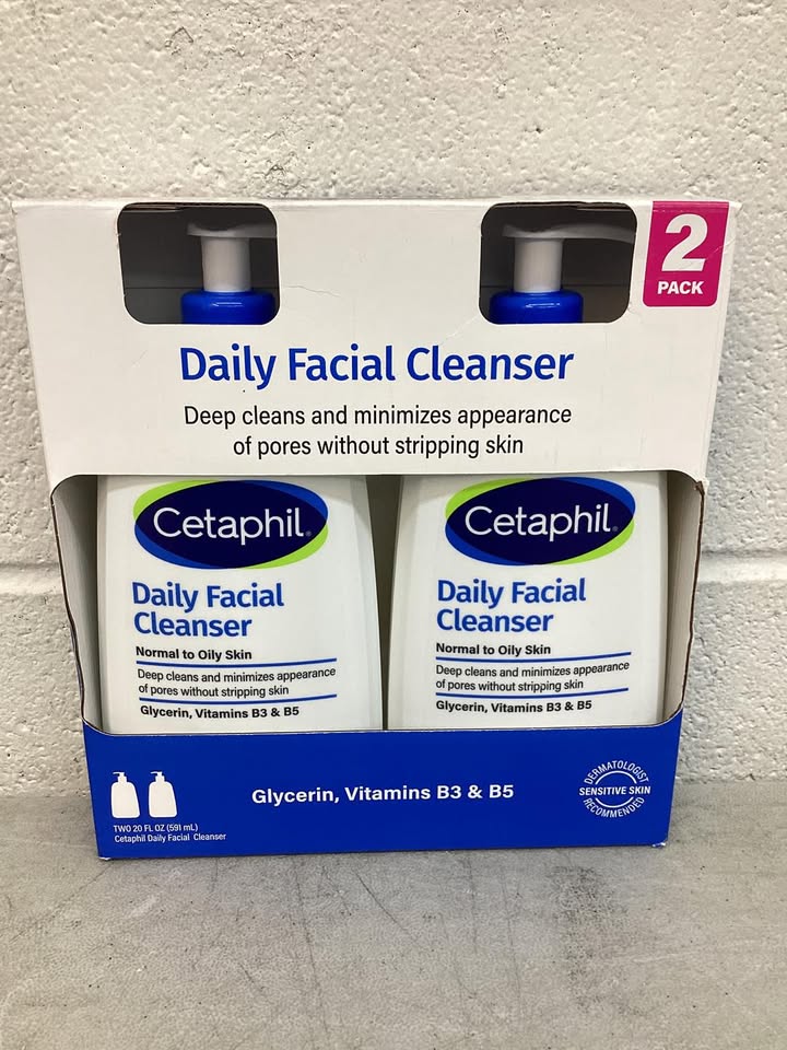 Cetaphil Daily Facial Cleanser for Sensitive Skin, Combination to Oil Skin, (20 fl. oz., 2 pk.)