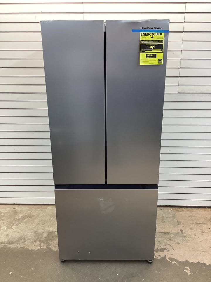 Hamilton Beach 17.7 cu. ft. Bottom Freezer French Door Refrigerator in Stainless Steel Look