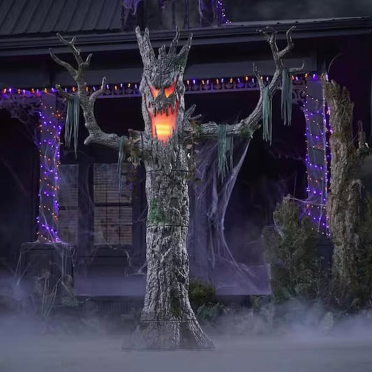 Home Accents Holiday 9 FT Wicked Woods Giant-Sized Color Changing LED Murderous Maple