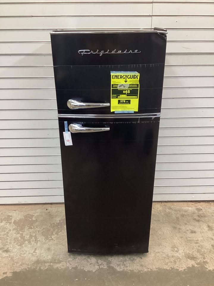 Frigidaire 7.5 cu. ft. Mini Refrigerator with Top Freezer and Chrome Handles in Black