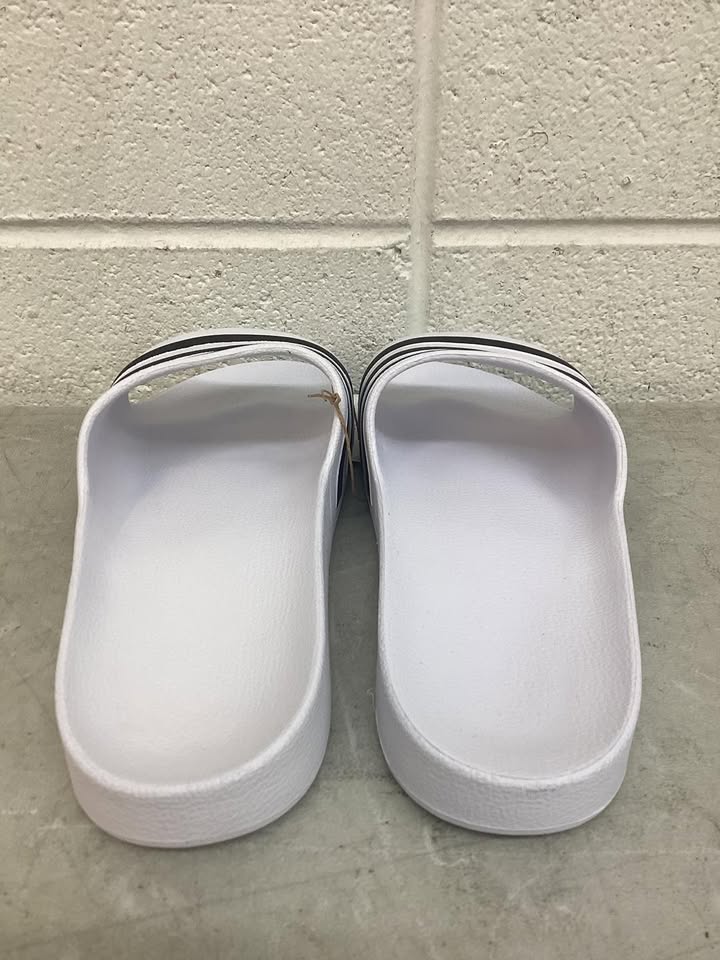 Adidas Mens White Adilette Aqua Lightweight Shower Slide, Size 11