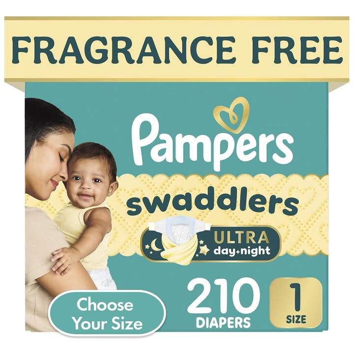 Pampers Swaddlers Ultra Diapers, Size 1, 210ct