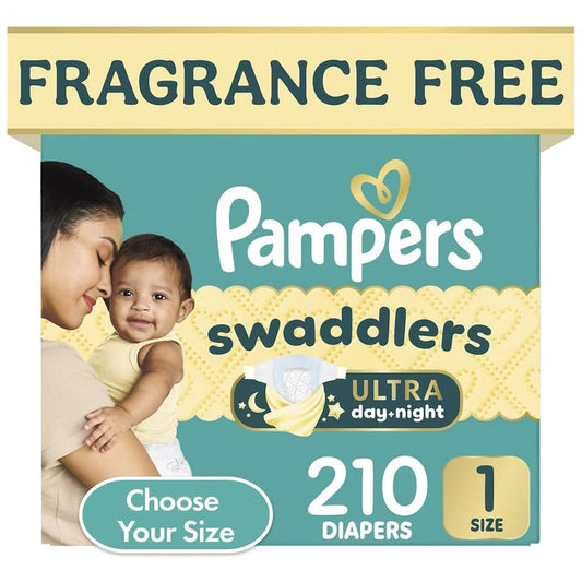 Pampers Swaddlers Ultra Diapers, Size 1, 210ct