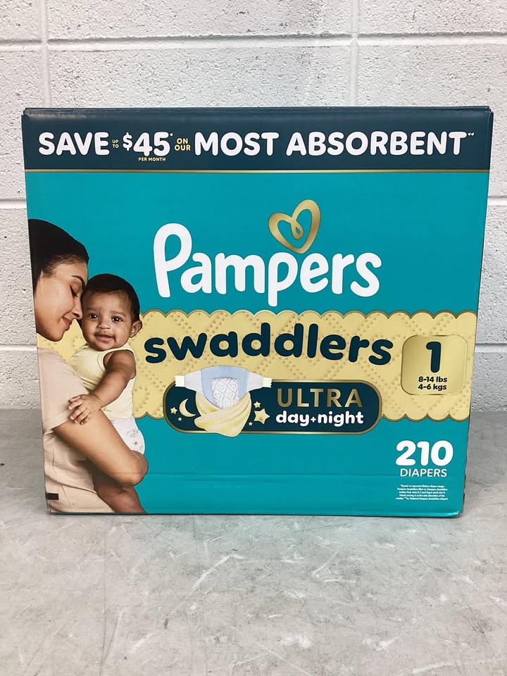 Pampers Swaddlers Ultra Diapers, Size 1, 210ct