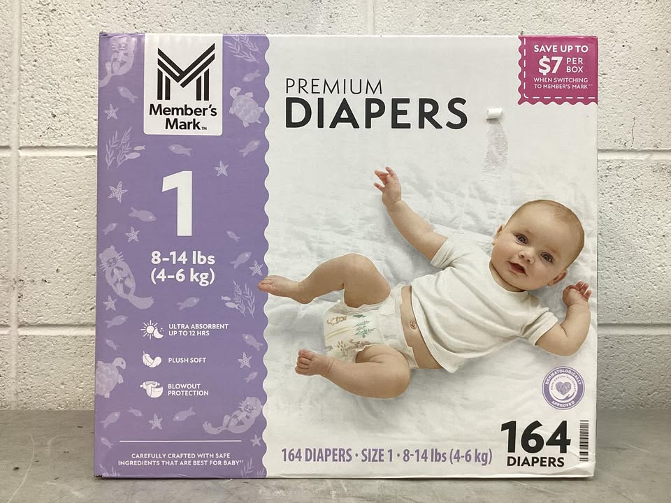 Member's Mark Premium Baby Diapers, Size 1