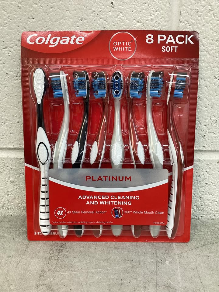 Colgate Optic White 360 Soft Manual Toothbrush, 8 ct.
